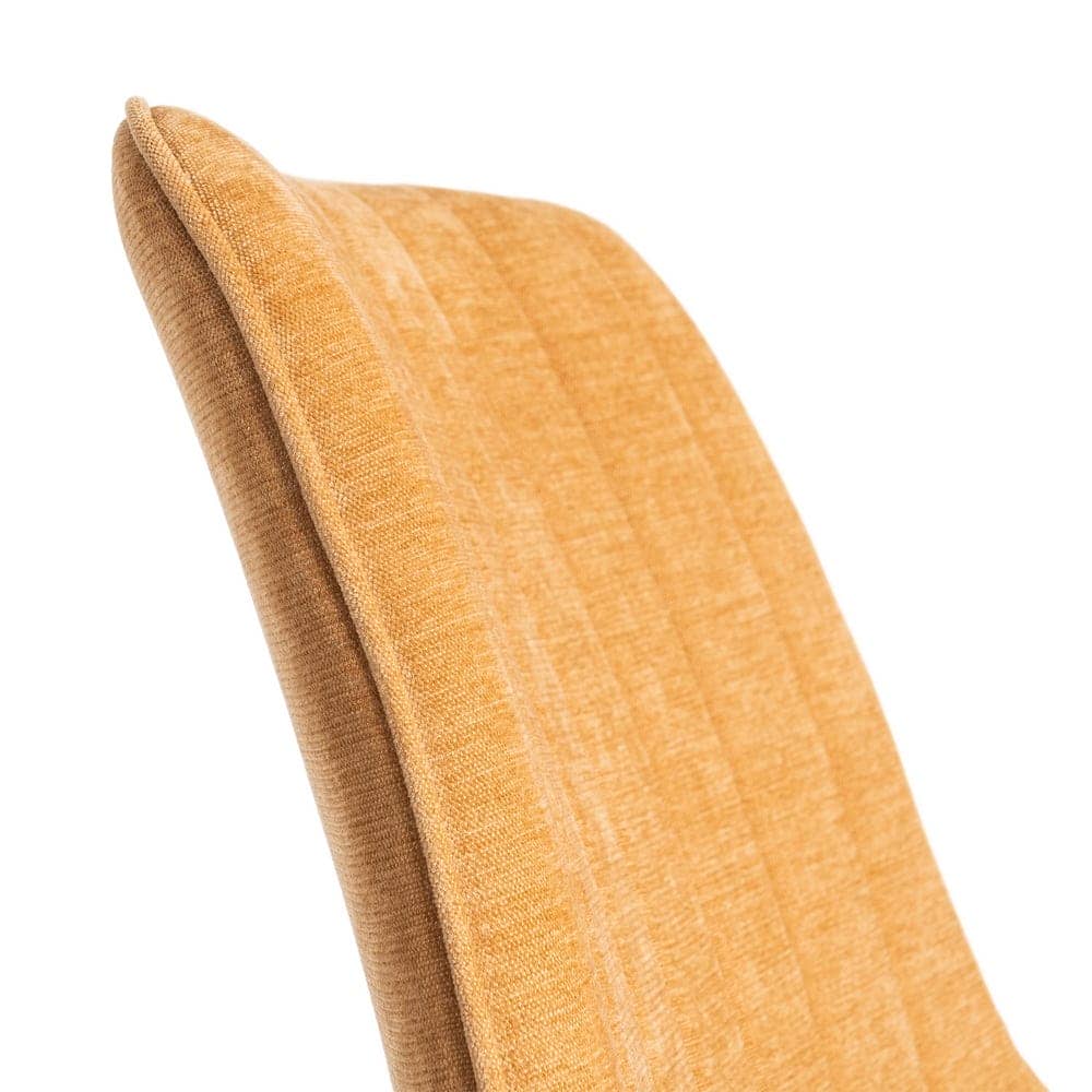 Silla de tejido 100% poliéster camel con patas de hierro 50x60x85 cm - Imagen 7
