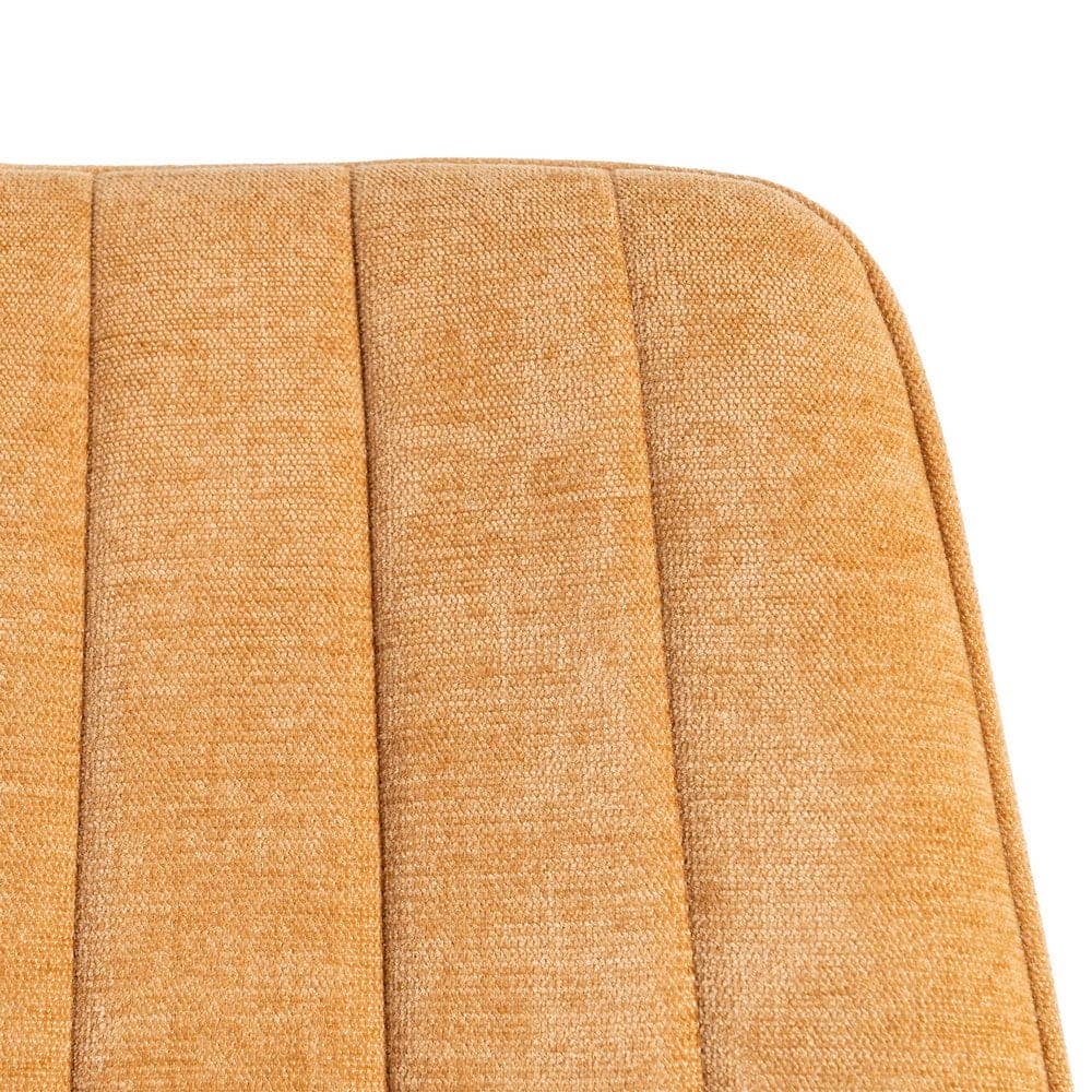 Silla de tejido 100% poliéster camel con patas de hierro 50x60x85 cm - Imagen 9