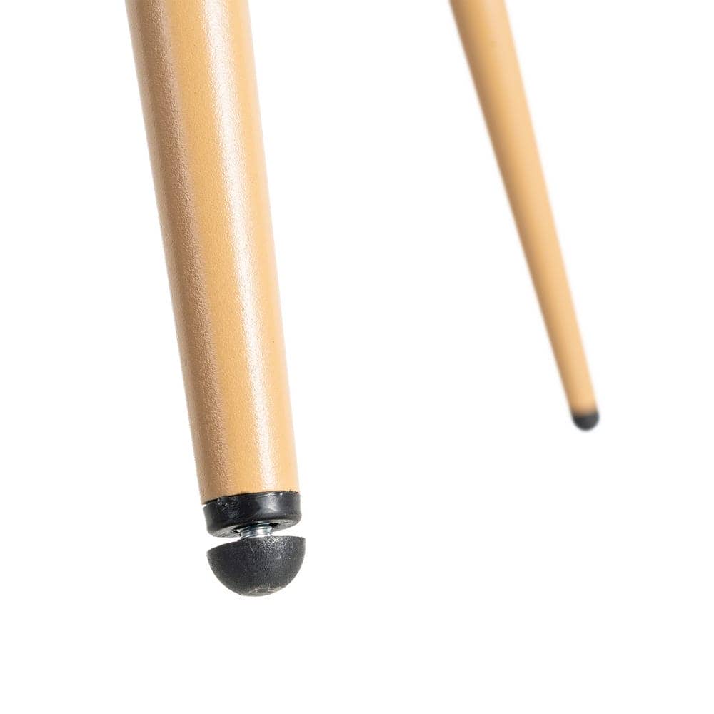 Silla de tejido 100% poliéster camel con patas de hierro 50x60x85 cm - Imagen 11