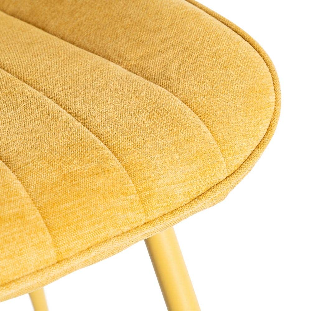 Silla Amarilla Tejido 100% Poliéster con Patas de Hierro 50x60x85 cm - Imagen 10