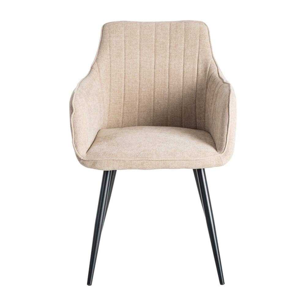 Silla Beige de Tejido y Metal, 55x58.5x84 cm, Normativa EN16139 - Imagen 2