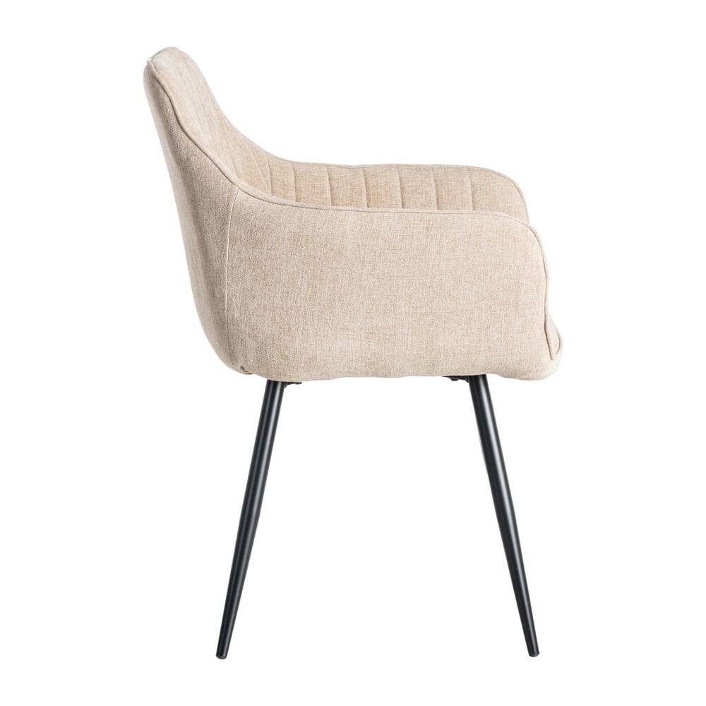 Silla Beige de Tejido y Metal, 55x58.5x84 cm, Normativa EN16139 - Imagen 3