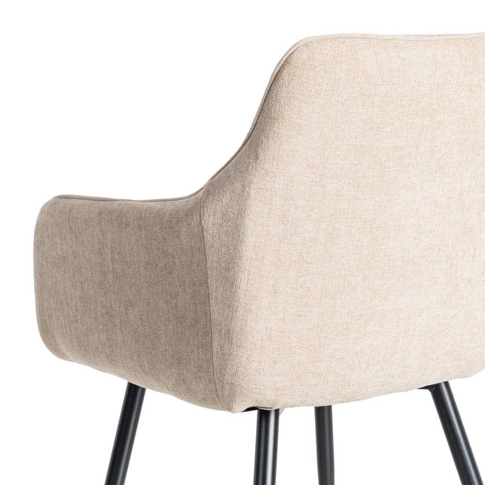 Silla Beige de Tejido y Metal, 55x58.5x84 cm, Normativa EN16139 - Imagen 5