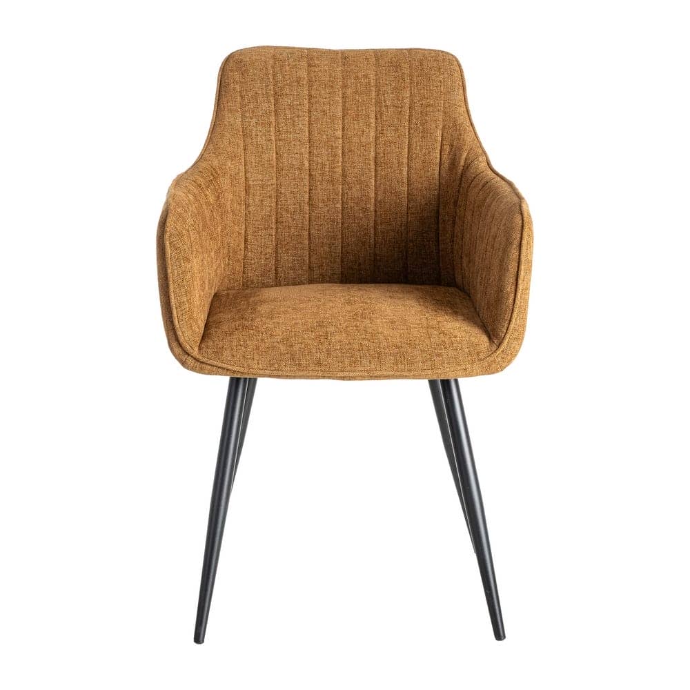 Silla Marrón de Tejido y Metal, 55x58.5x84 cm, Normativa EN16139 - Imagen 2