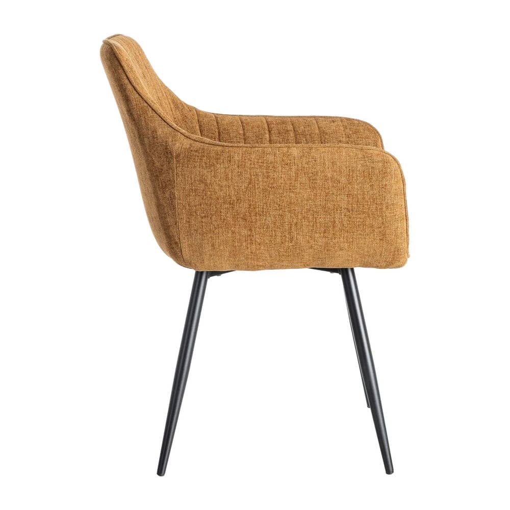 Silla Marrón de Tejido y Metal, 55x58.5x84 cm, Normativa EN16139 - Imagen 3