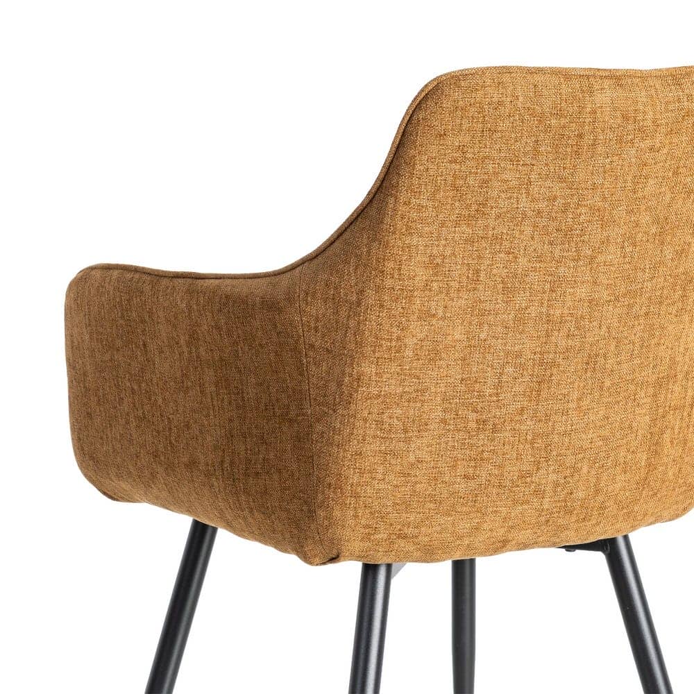 Silla Marrón de Tejido y Metal, 55x58.5x84 cm, Normativa EN16139 - Imagen 5