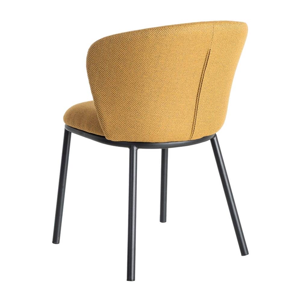 Silla Espiga Mostaza Tejido-Metal 55x55x78 cm, No Apilable, Normativa EN16139 - Imagen 4