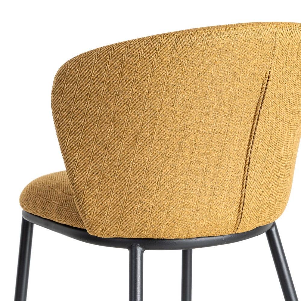 Silla Espiga Mostaza Tejido-Metal 55x55x78 cm, No Apilable, Normativa EN16139 - Imagen 5