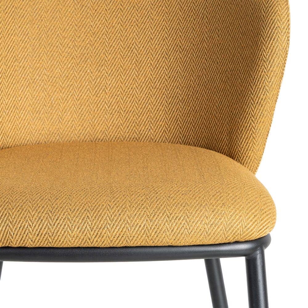 Silla Espiga Mostaza Tejido-Metal 55x55x78 cm, No Apilable, Normativa EN16139 - Imagen 6