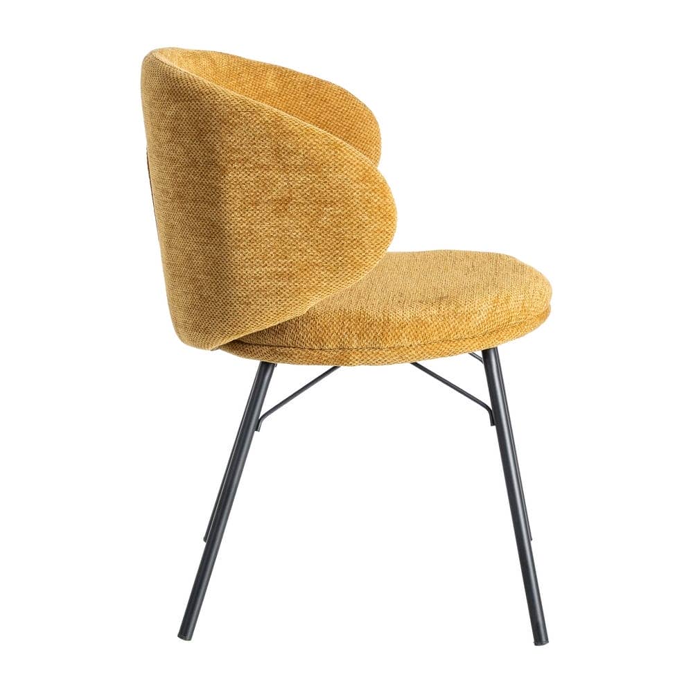 Silla Mostaza Tejido-Metal 57x53x75 cm, No Apilable, Cumple EN16139 - Imagen 3