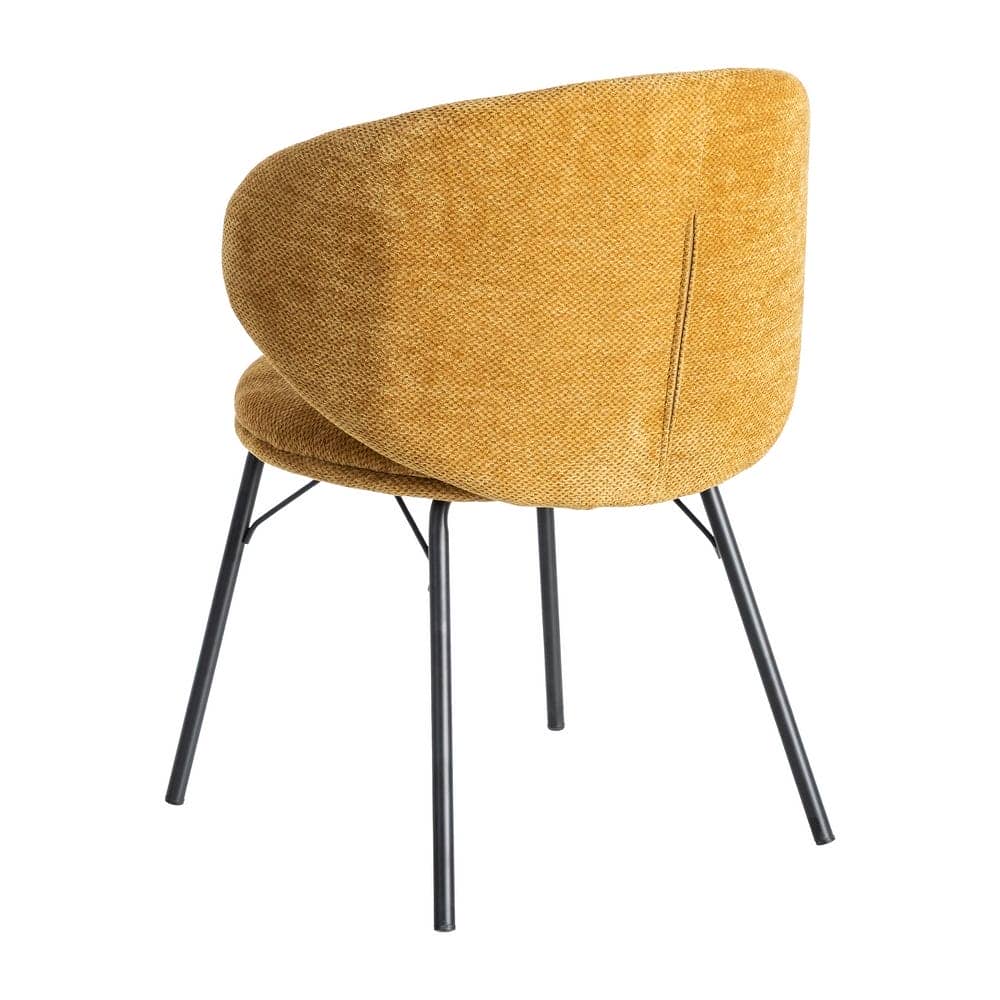 Silla Mostaza Tejido-Metal 57x53x75 cm, No Apilable, Cumple EN16139 - Imagen 4