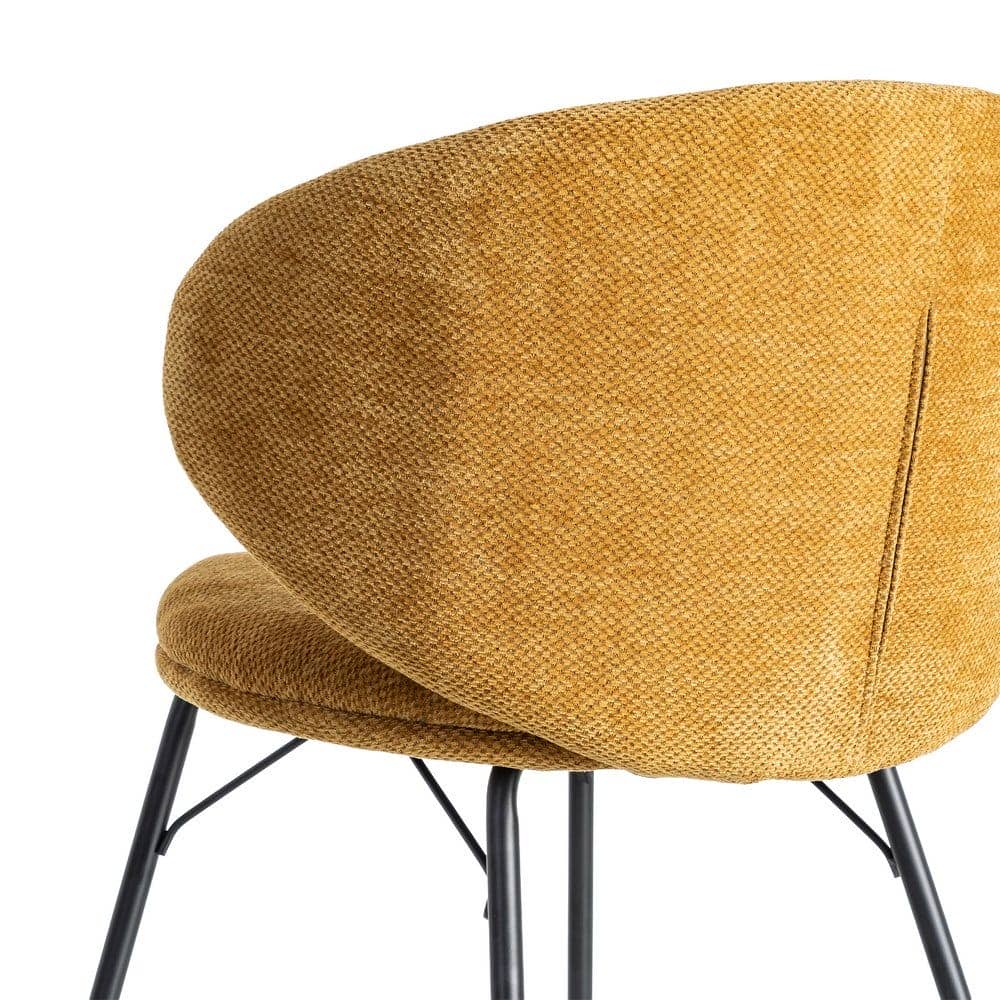 Silla Mostaza Tejido-Metal 57x53x75 cm, No Apilable, Cumple EN16139 - Imagen 5
