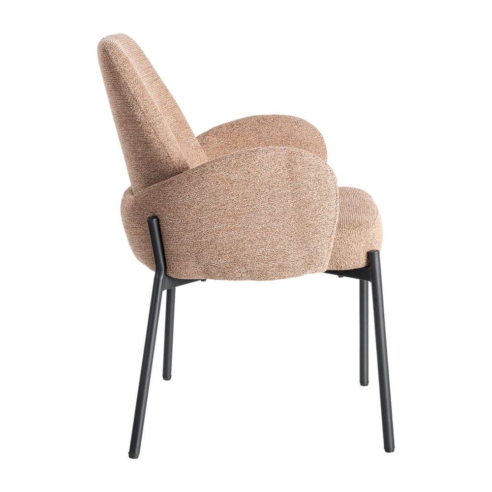Silla Jaspeada Rosa Tejido-Metal 56x57x84 cm, No Apilable, Normativa EN16139 - Imagen 3