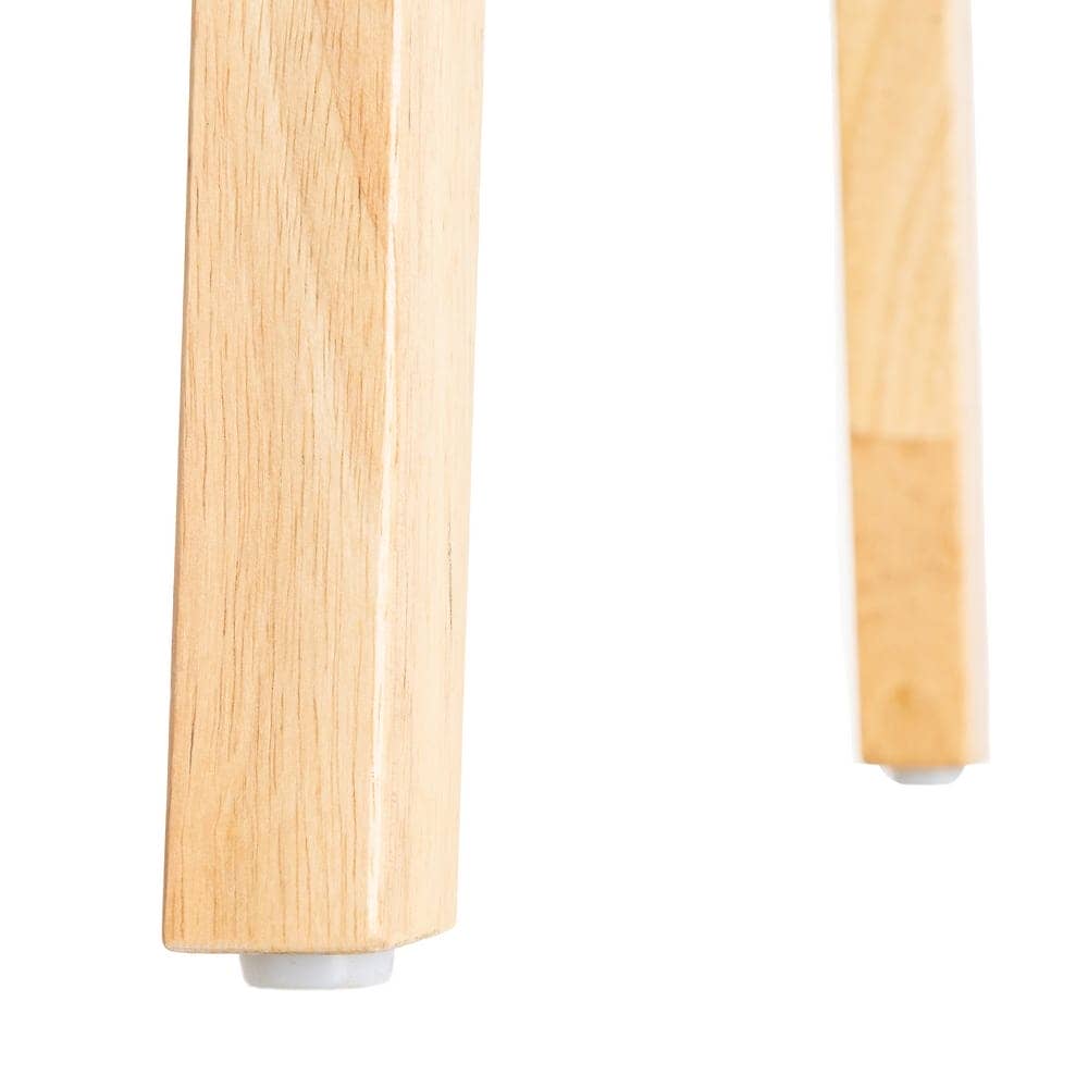 Silla de Brazos Natural de Madera de Caucho 61x59x85 cm - Imagen 10
