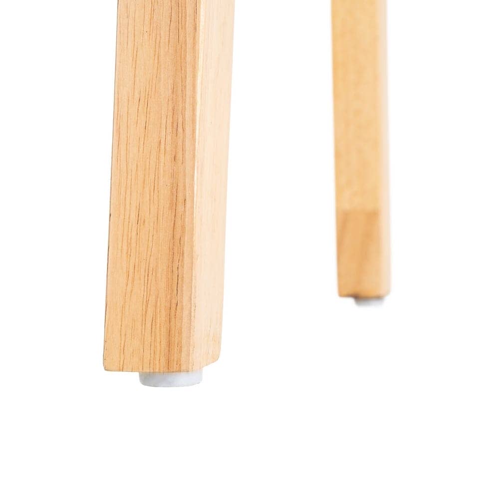 Taburete Natural de Madera de Caucho con Cuerda de Papel - 45x46x94 cm, Sin Montaje - Imagen 10