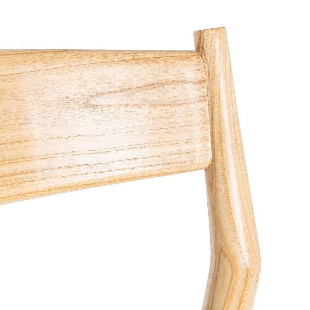 Silla Natural-Beige de Madera de Fresno con Cuerda de Papel 53x55x82 cm - Imagen 8