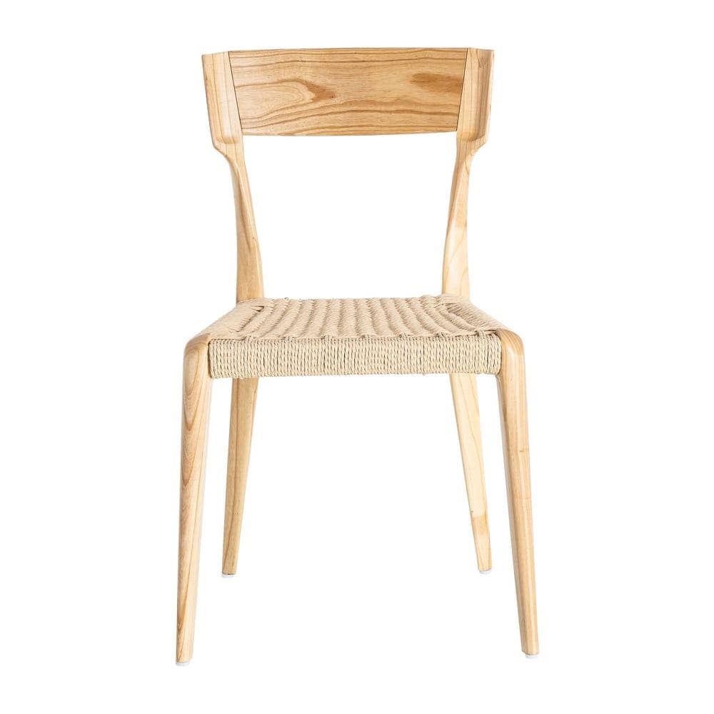 Silla Natural-Beige de Madera de Fresno, 46x50x81 cm, Sin Montaje - Imagen 2