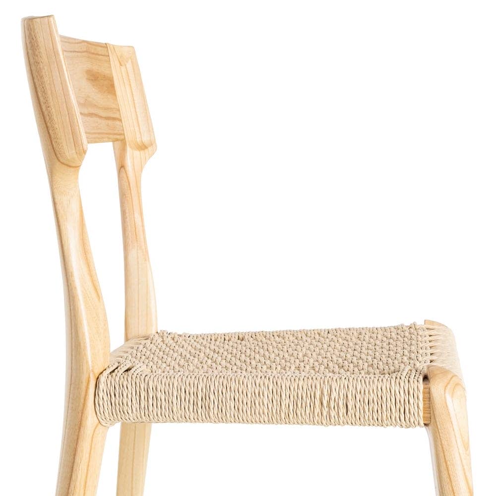 Silla Natural-Beige de Madera de Fresno, 46x50x81 cm, Sin Montaje - Imagen 6