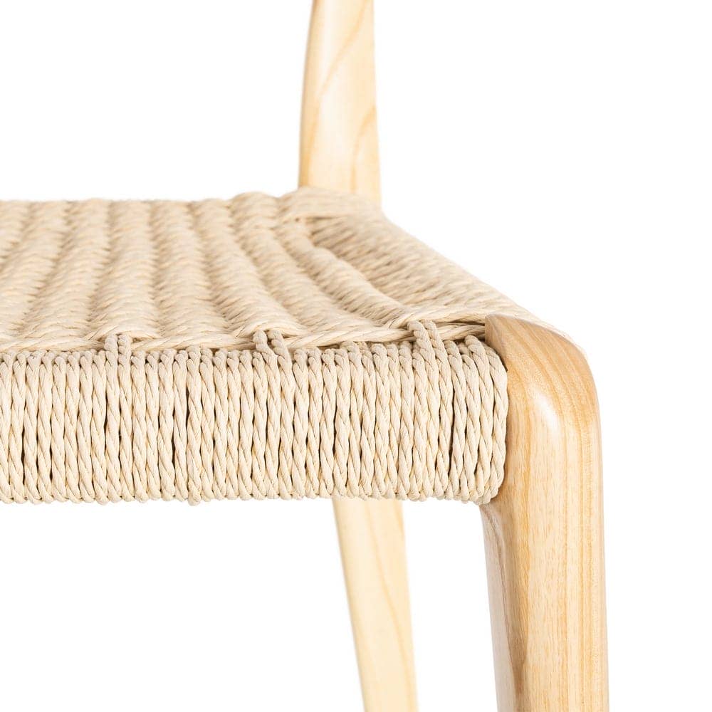 Silla Natural-Beige de Madera de Fresno, 46x50x81 cm, Sin Montaje - Imagen 7