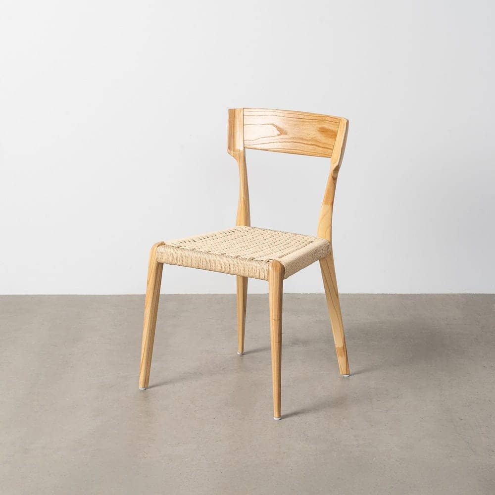 Silla Natural-Beige de Madera de Fresno, 46x50x81 cm, Sin Montaje - Imagen 11