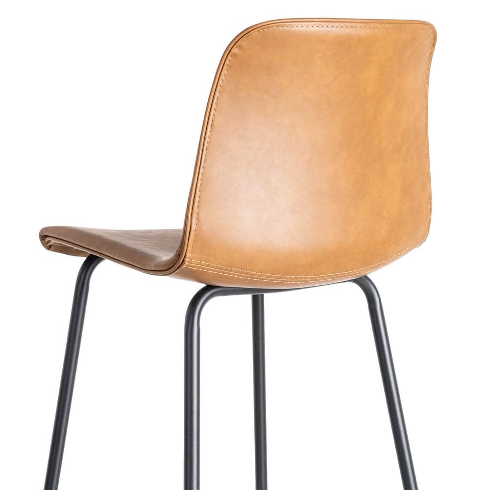 Taburete Camel de Metal y Simil Piel, 47x47x103 cm, Requiere Montaje - Imagen 5