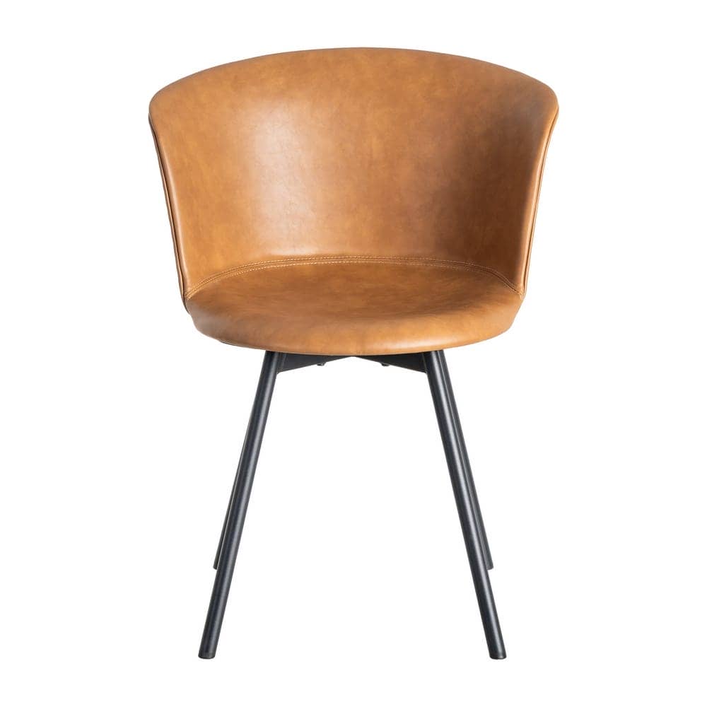 Silla Camel de Metal y Simil Piel, 53x51,5x76 cm, Requiere Montaje - Imagen 2