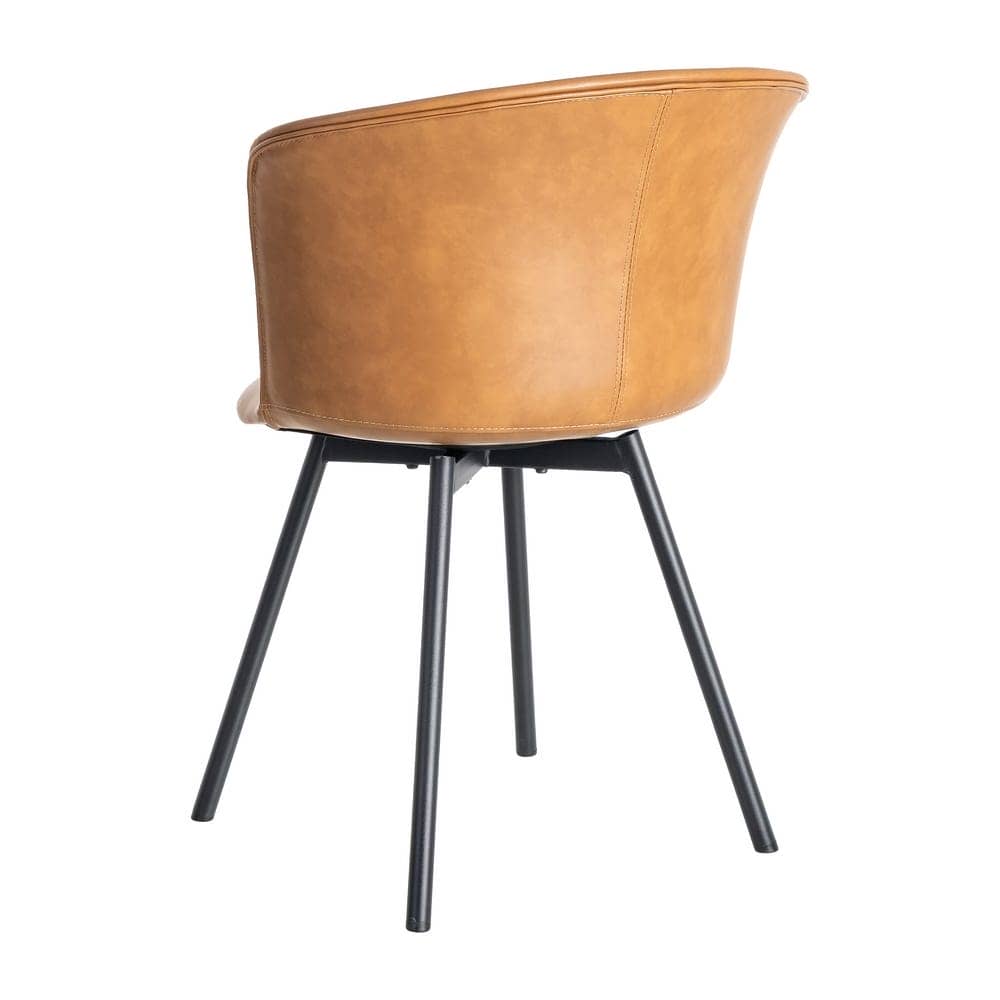Silla Camel de Metal y Simil Piel, 53x51,5x76 cm, Requiere Montaje - Imagen 4