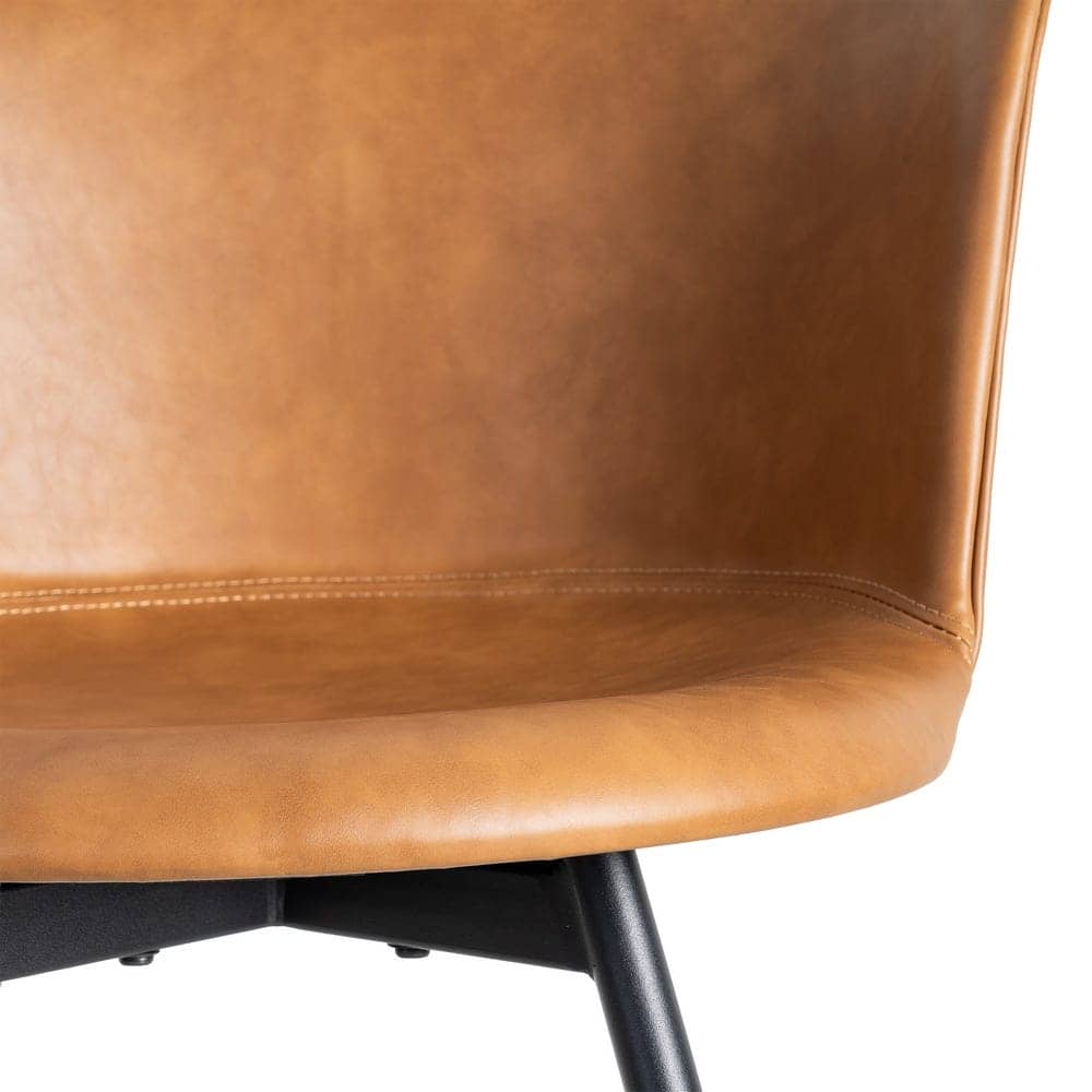 Silla Camel de Metal y Simil Piel, 53x51,5x76 cm, Requiere Montaje - Imagen 8