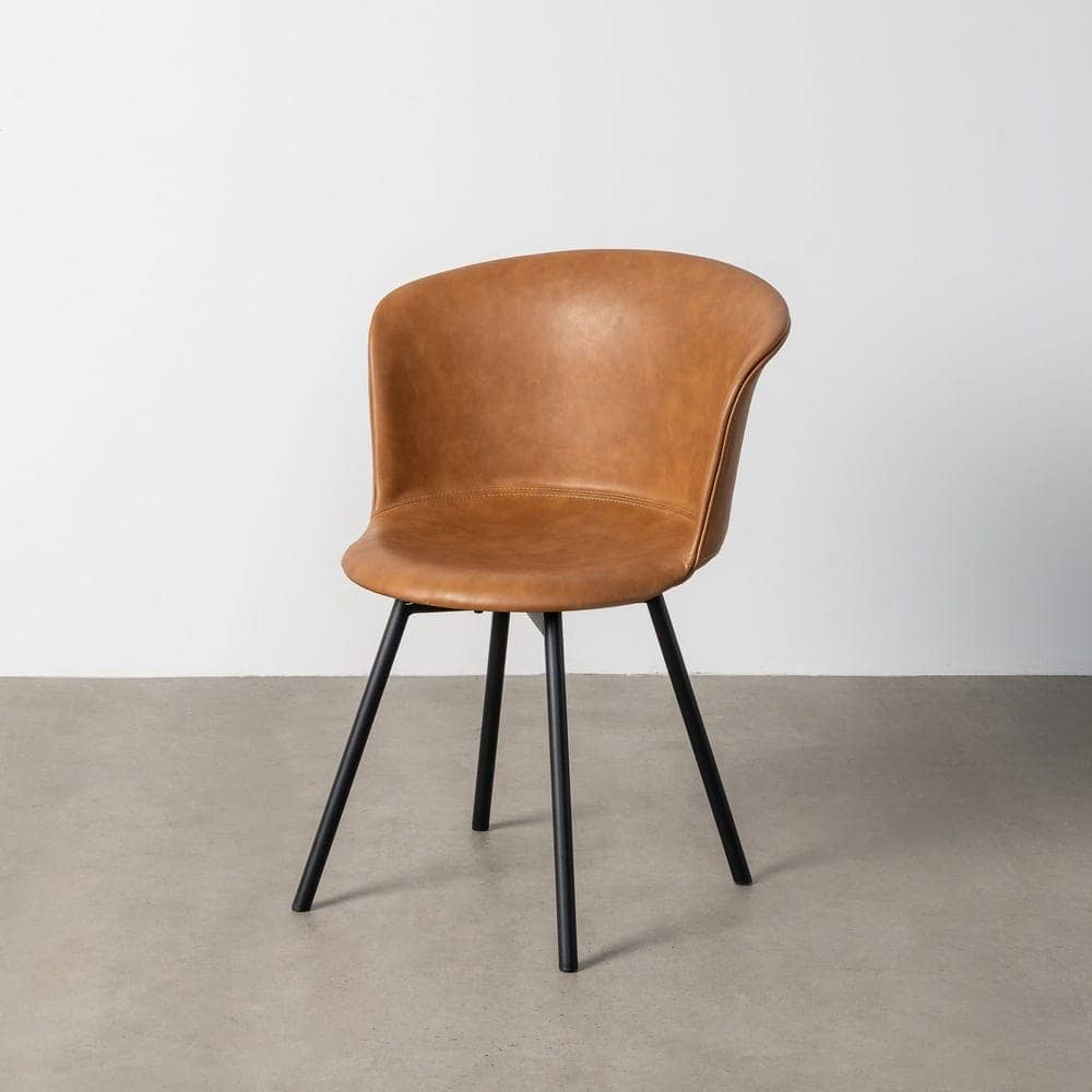 Silla Camel de Metal y Simil Piel, 53x51,5x76 cm, Requiere Montaje - Imagen 11