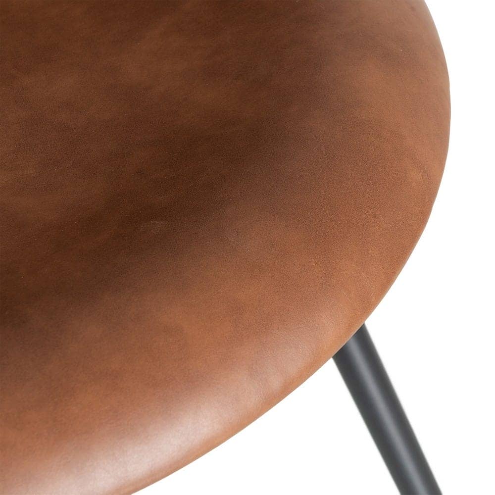 Silla Marrón de Metal y Simil Piel con Estructura de Polipropileno - 53x51,5x76 cm - Imagen 9