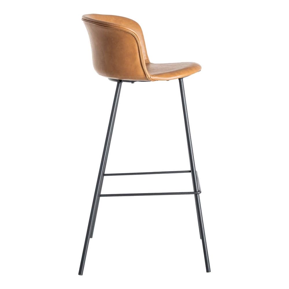 Taburete Camel de Metal y Simil Piel, 44,5x48,5x93,5 cm, Requiere Montaje - Imagen 3