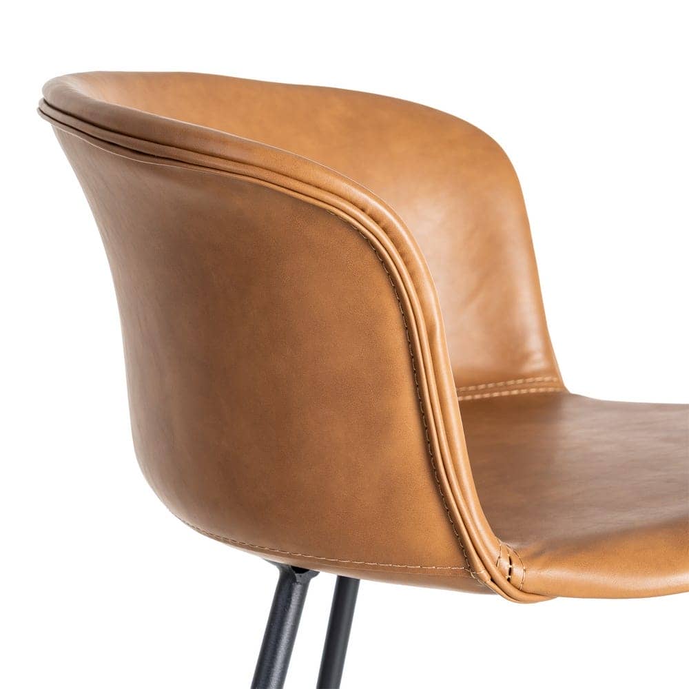 Taburete Camel de Metal y Simil Piel, 44,5x48,5x93,5 cm, Requiere Montaje - Imagen 7