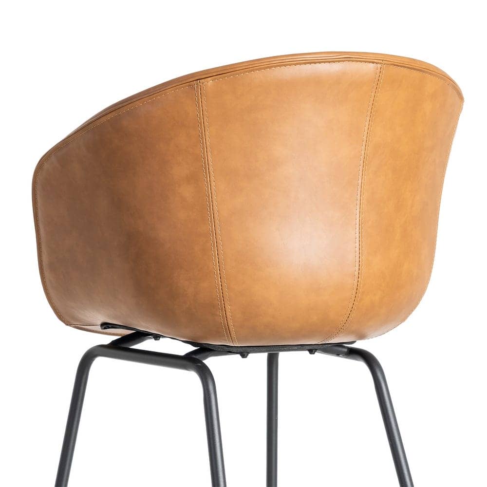 Silla Camel de Metal y Simil Piel, 59x50,5x81,5 cm, Requiere Montaje - Imagen 5