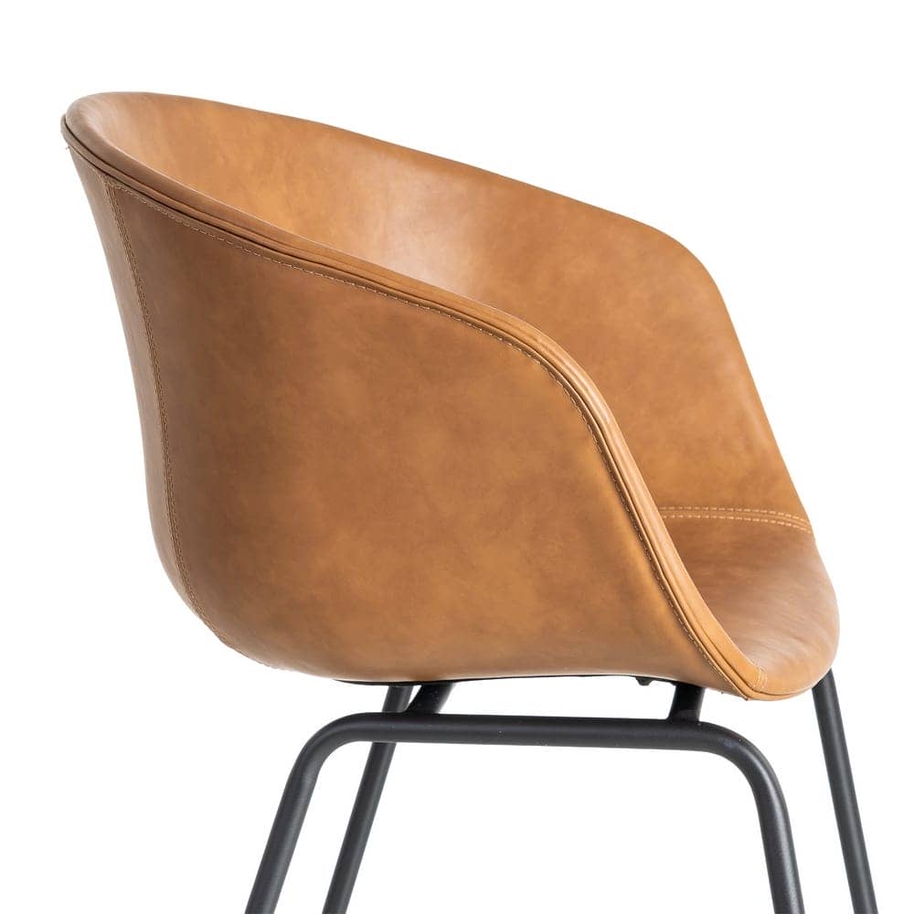 Silla Camel de Metal y Simil Piel, 59x50,5x81,5 cm, Requiere Montaje - Imagen 6