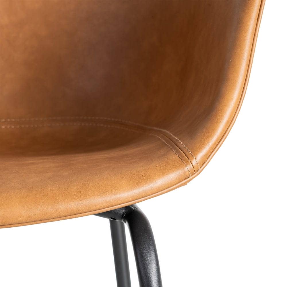 Silla Camel de Metal y Simil Piel, 59x50,5x81,5 cm, Requiere Montaje - Imagen 8
