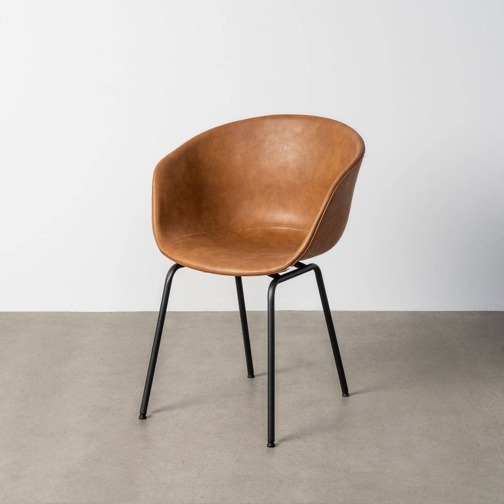 Silla Camel de Metal y Simil Piel, 59x50,5x81,5 cm, Requiere Montaje - Imagen 11