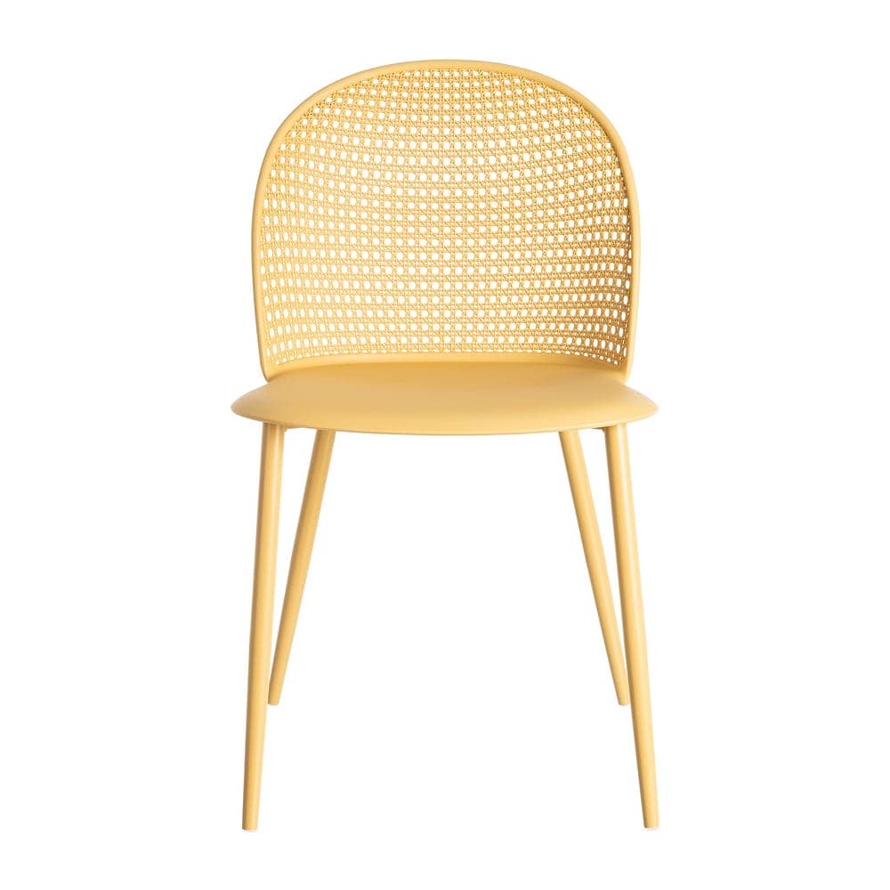 Silla Amarilla PP-Metal Exterior 51x46x80 cm, Altura Asiento 48 cm - Imagen 2