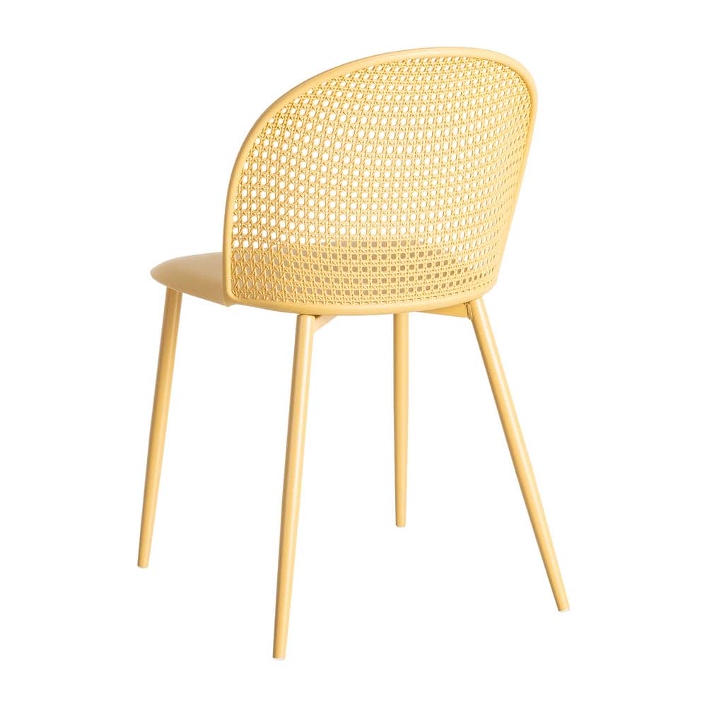 Silla Amarilla PP-Metal Exterior 51x46x80 cm, Altura Asiento 48 cm - Imagen 4