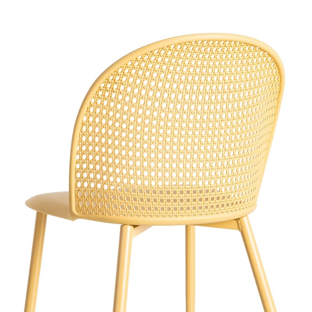 Silla Amarilla PP-Metal Exterior 51x46x80 cm, Altura Asiento 48 cm - Imagen 5