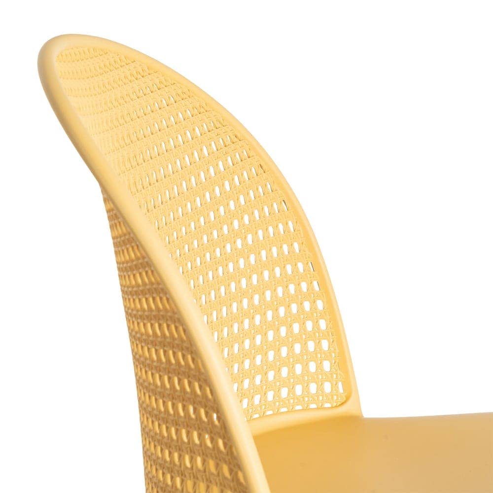 Silla Amarilla PP-Metal Exterior 51x46x80 cm, Altura Asiento 48 cm - Imagen 6