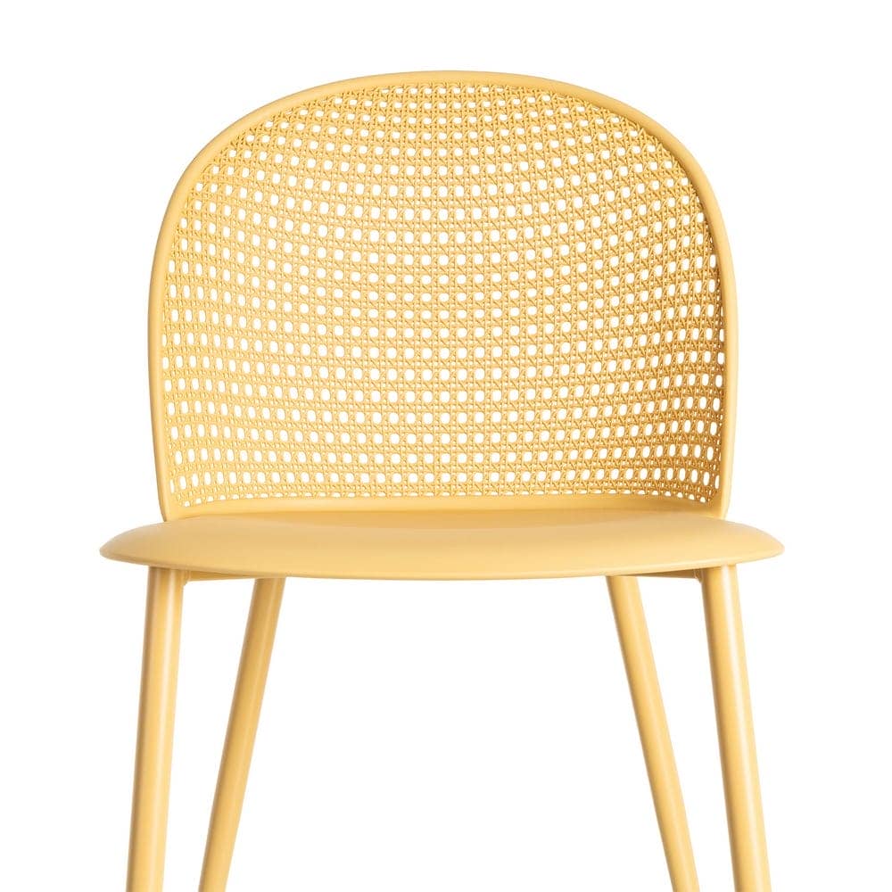 Silla Amarilla PP-Metal Exterior 51x46x80 cm, Altura Asiento 48 cm - Imagen 7