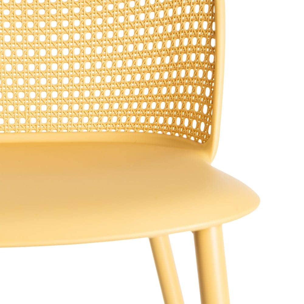 Silla Amarilla PP-Metal Exterior 51x46x80 cm, Altura Asiento 48 cm - Imagen 8