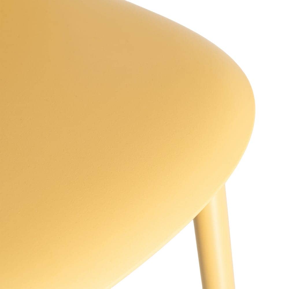 Silla Amarilla PP-Metal Exterior 51x46x80 cm, Altura Asiento 48 cm - Imagen 9