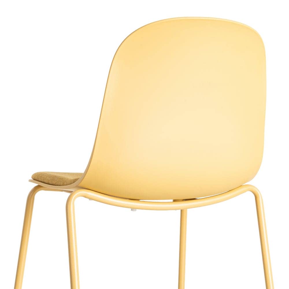 Silla Amarilla PP-Metal con Asiento de Poliéster, 46x51x85 cm - Imagen 5