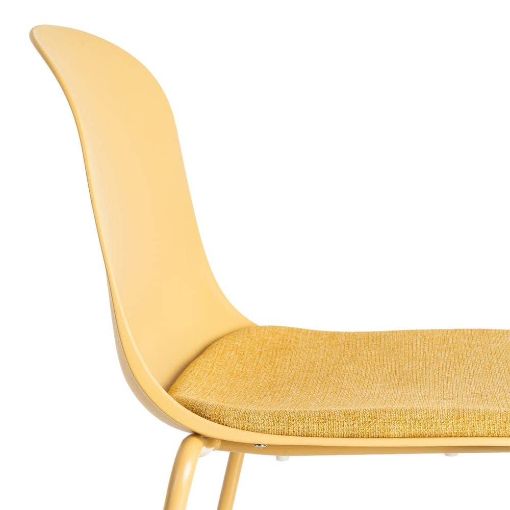 Silla Amarilla PP-Metal con Asiento de Poliéster, 46x51x85 cm - Imagen 6