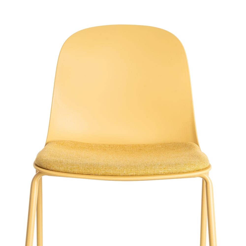 Silla Amarilla PP-Metal con Asiento de Poliéster, 46x51x85 cm - Imagen 7