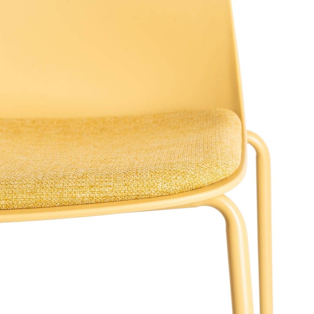 Silla Amarilla PP-Metal con Asiento de Poliéster, 46x51x85 cm - Imagen 8