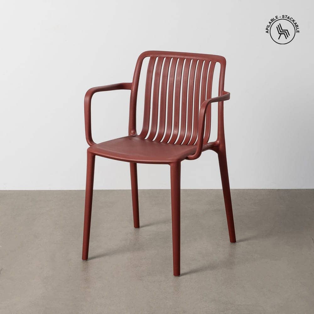 Silla Apilable Granate de Polipropileno con Medidas 53x50x77,5 cm - Imagen 2