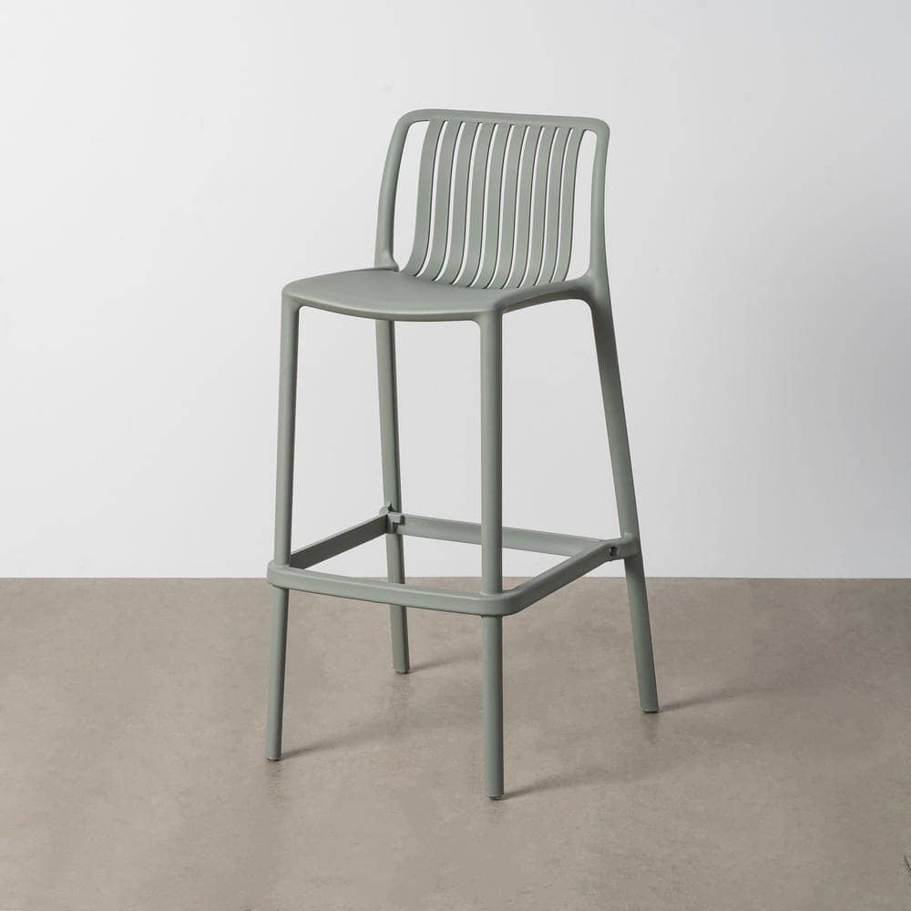Taburete Verde de Polipropileno Exterior 52x55x100 cm, Asiento 76 cm - Imagen 2