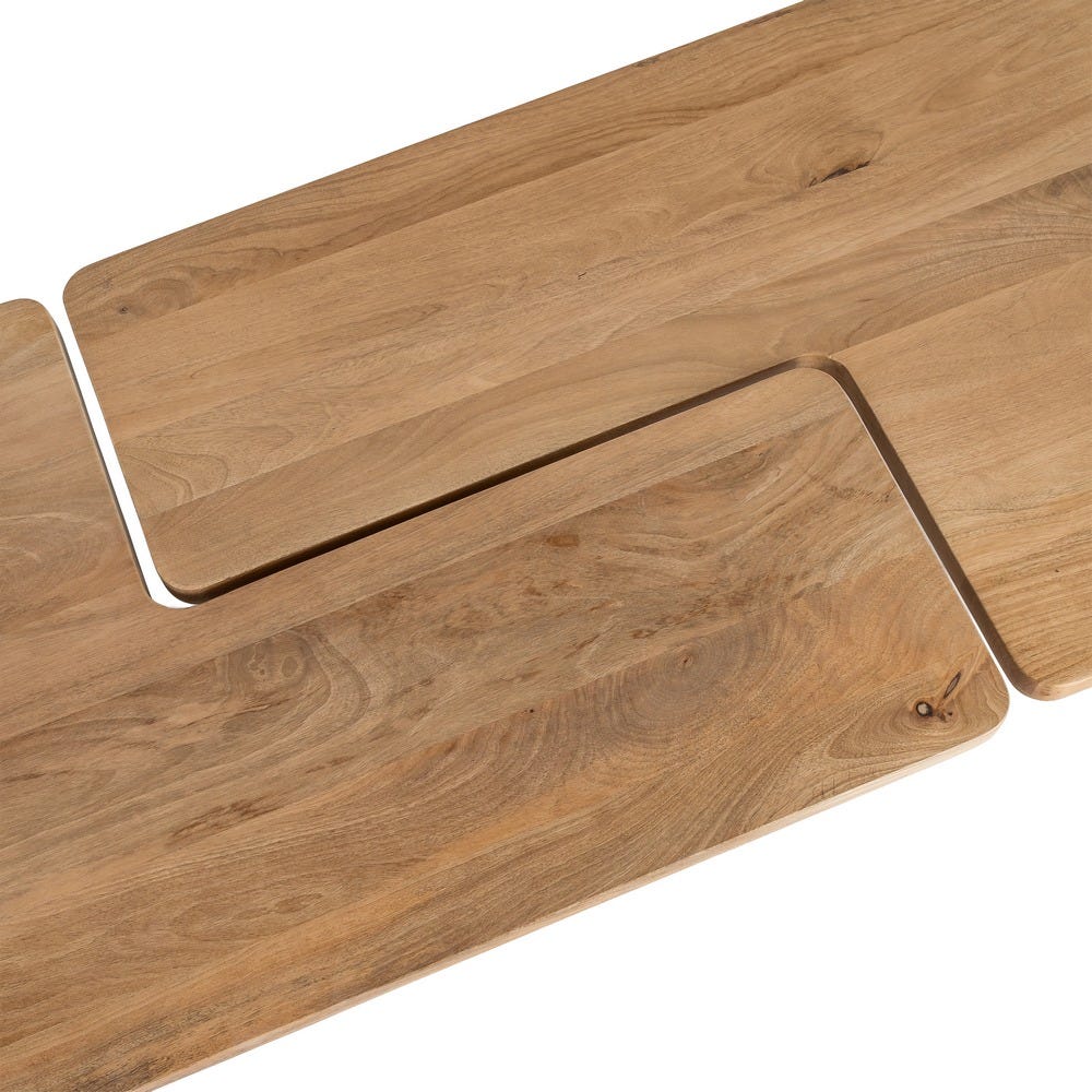 S/2 Mesa Centro Natural Madera De Mango 120 x 70 x 36 cm - Imagen 6